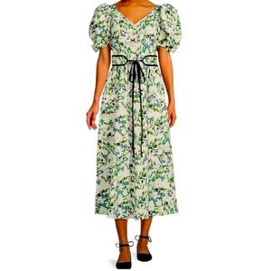 Antonio Melani tie waist short puffed sleeve dress